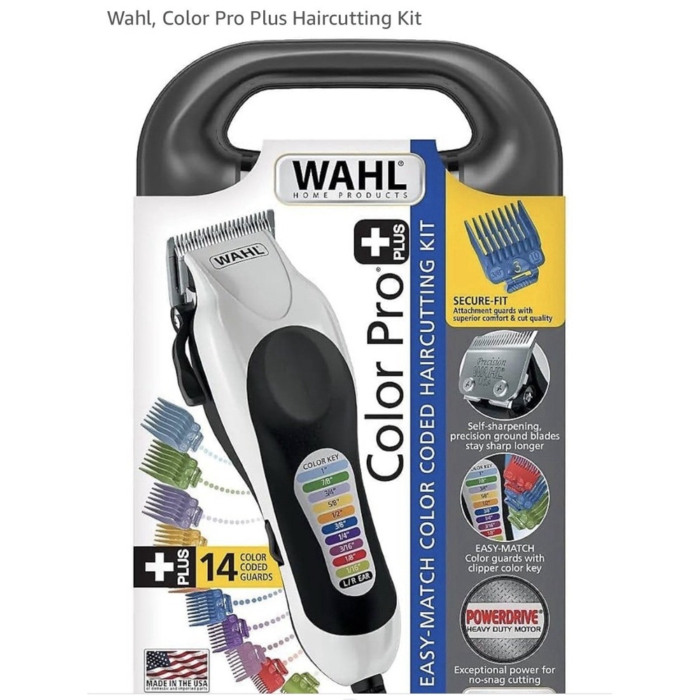 New WAHL Color Pro Plus Haircut Kit, Power-Drive Corded Hair Clippers